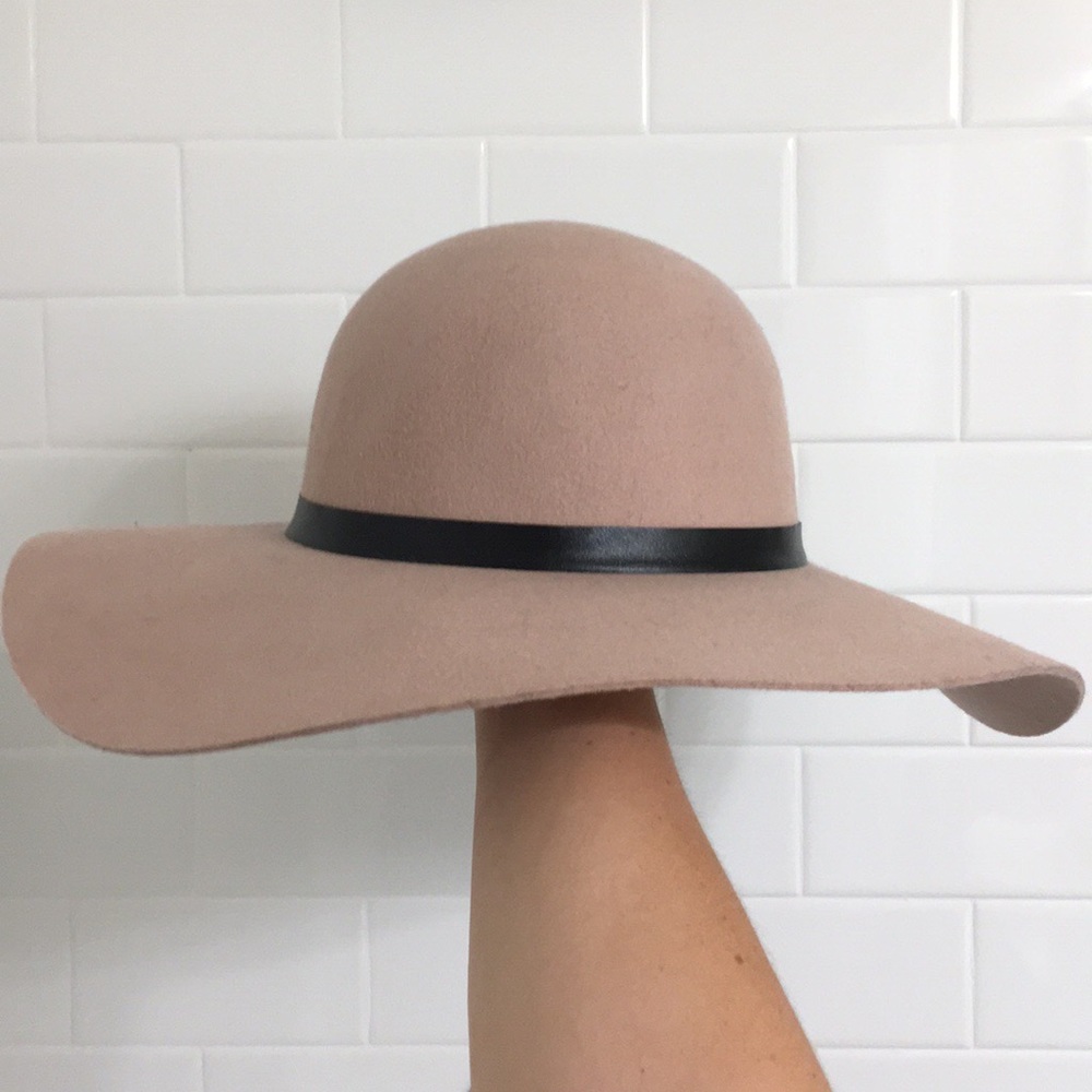 dusty rose felt hat